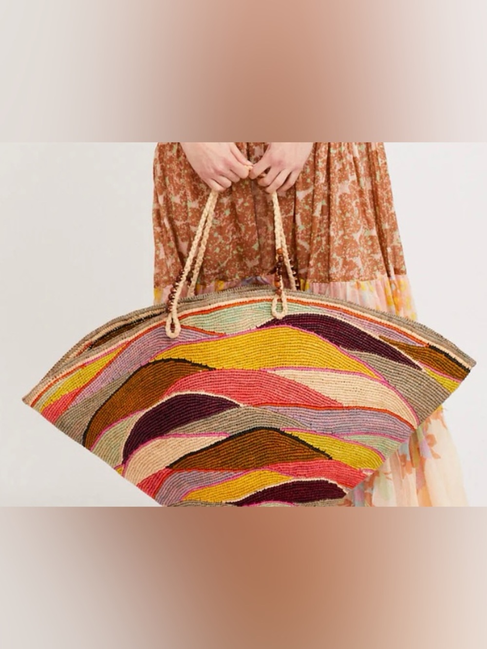 NWOT! Gas bijou accessories (French brand). XL straw bag. NEVER USED! NEW WO TAG - Picture 8 of 8